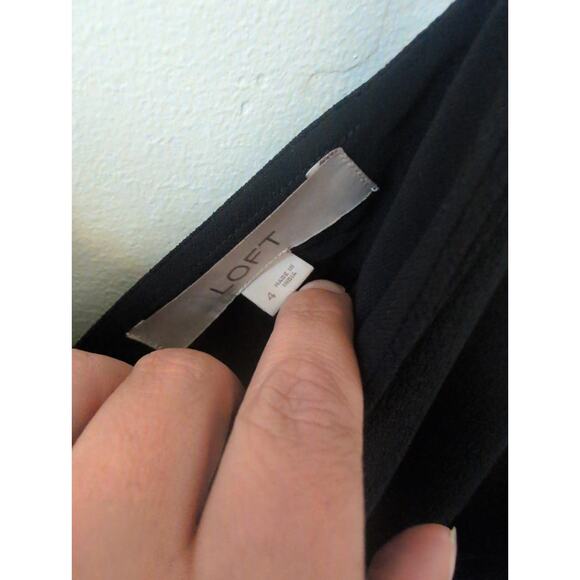 Loft Black Faux Wrap Jumpsuit size 4 - Picture 4 of 5